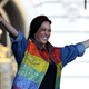 Illustration for article titled We Know Pride Month Is Technically Over, but Can We Revisit Kamala Harris’ Bedazzled Rainbow Jacket?